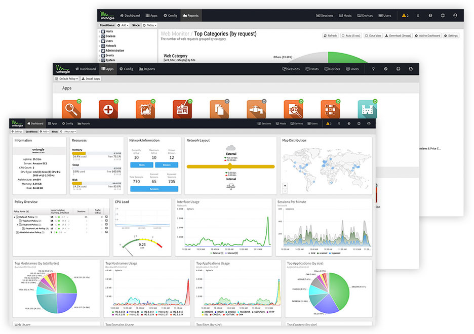 untangle firewall free apps